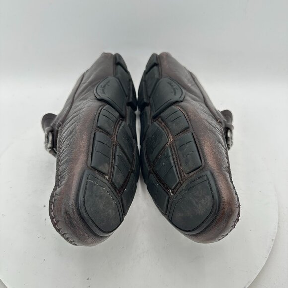Salvatore Ferragamo Dark Brown Loafers with Silver Accents main image 5
